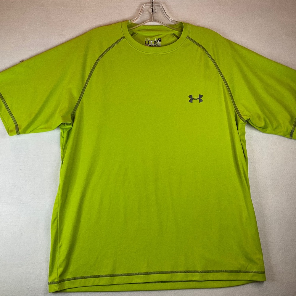 Under Armour Heatgear Mens Loose Fit Short sleeve base layer shirt Size Large